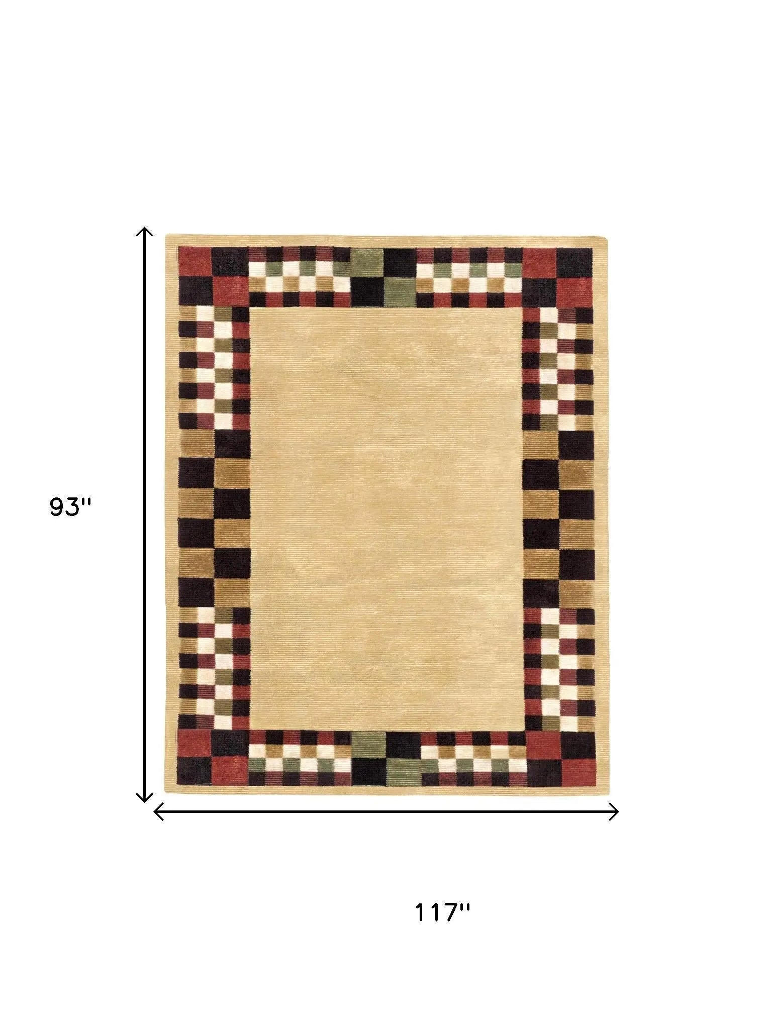 8' X 10' Tan Red And Black Oriental Hand Knotted Area Rug Homeroots Home Decor