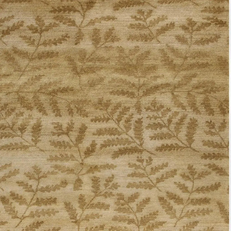 8' X 10' Tan Yellow And Orange Wool Floral Hand Knotted Area Rug Homeroots Home Decor