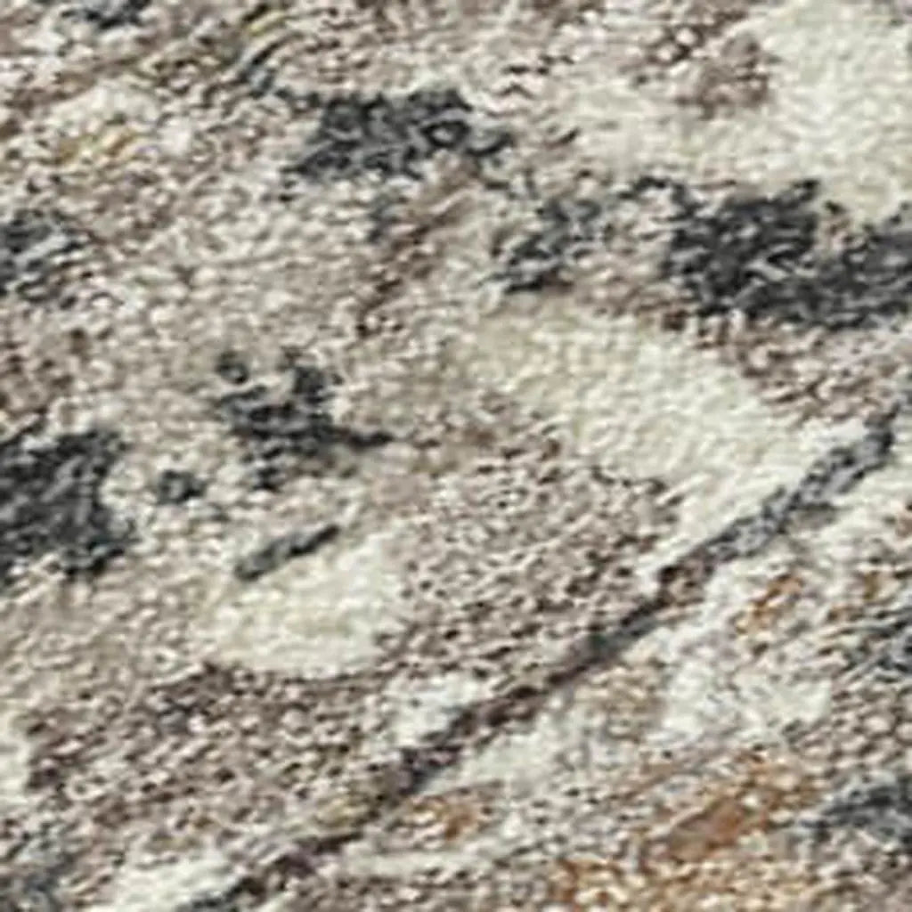 8' X 10' Taupe And Beige Abstract Washable Indoor Outdoor Area Rug Homeroots Outdoor