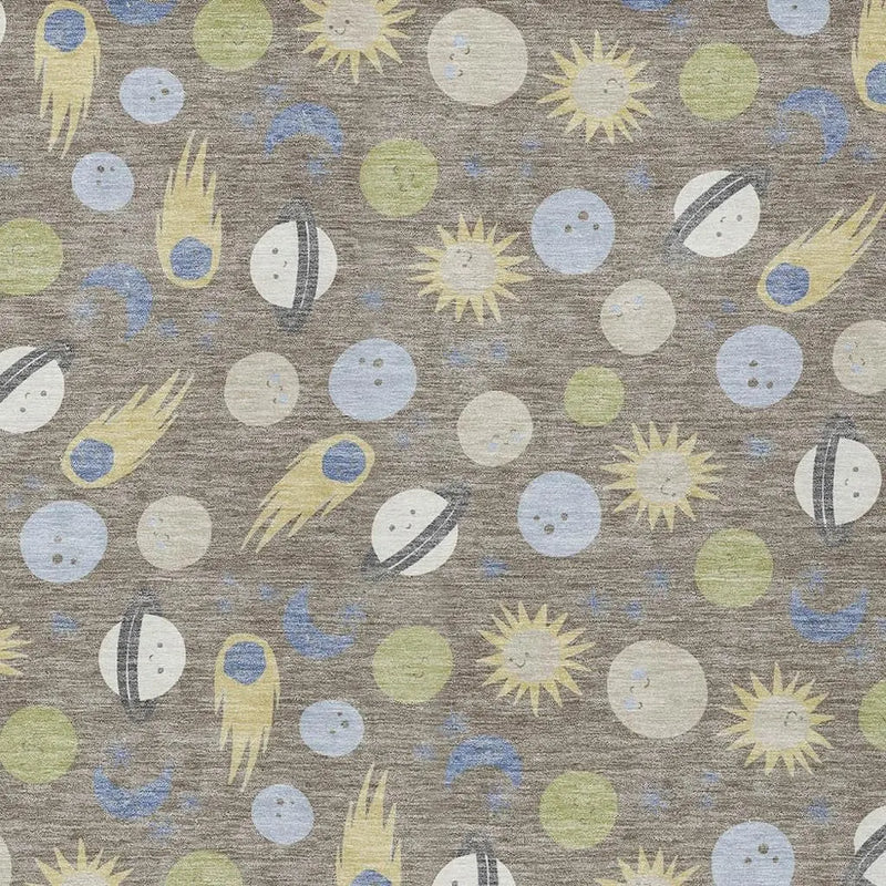 8' X 10' Taupe And Beige Geometric Washable Indoor Outdoor Area Rug Homeroots Outdoor