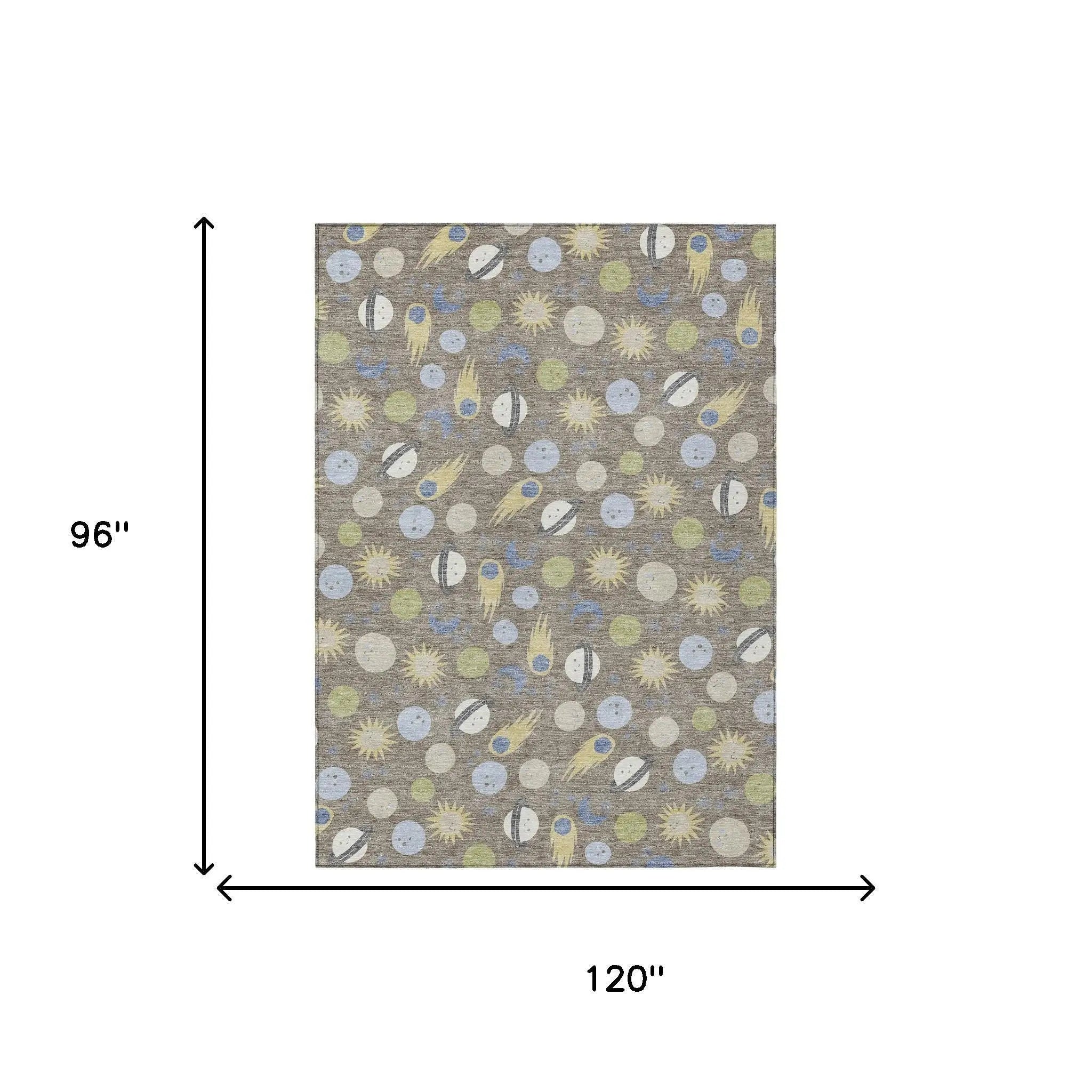 8' X 10' Taupe And Beige Geometric Washable Indoor Outdoor Area Rug Homeroots Outdoor