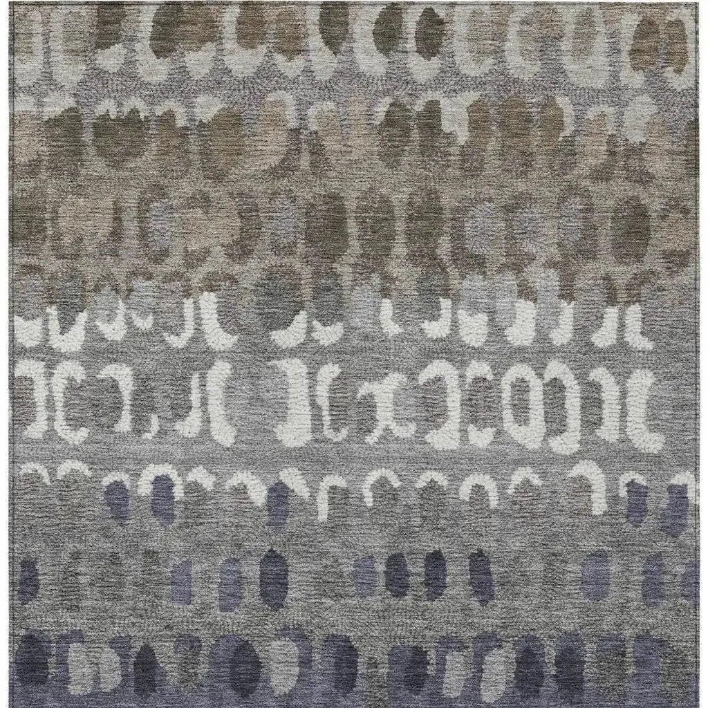 8' X 10' Taupe And Beige Geometric Washable Indoor Outdoor Area Rug Homeroots Outdoor
