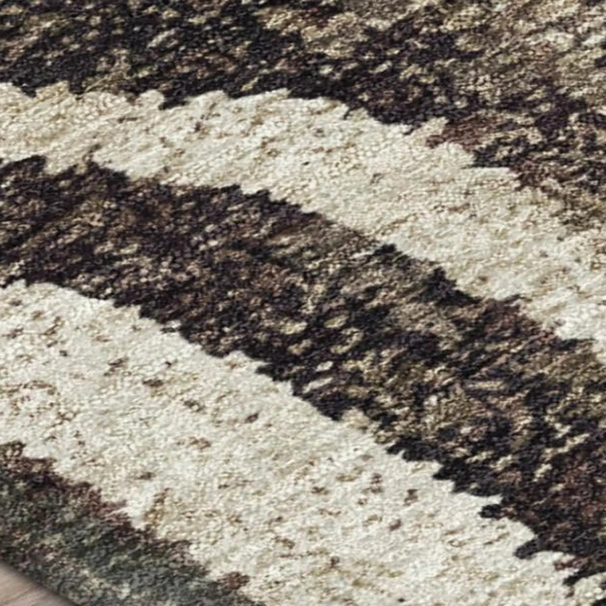8' X 10' Taupe And Brown Abstract Washable Indoor Outdoor Area Rug Homeroots Outdoor