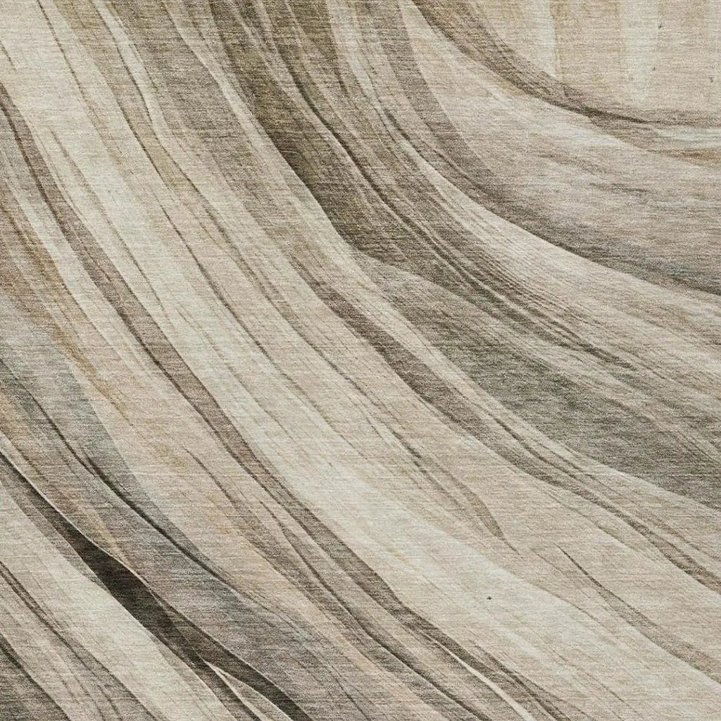 8' X 10' Taupe And Brown Abstract Washable Indoor Outdoor Area Rug Homeroots Outdoor