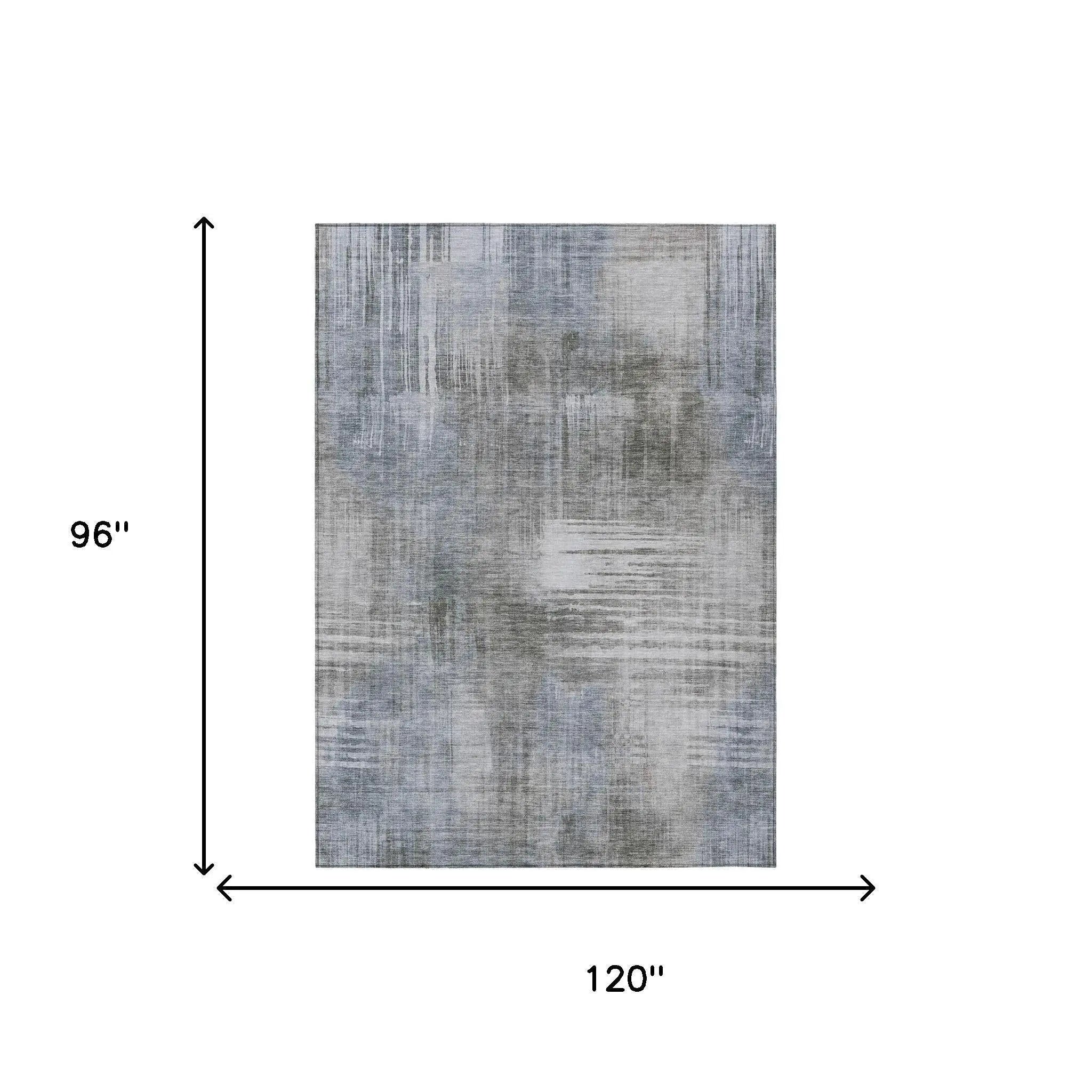 8' X 10' Taupe And Brown Abstract Washable Indoor Outdoor Area Rug Homeroots Outdoor