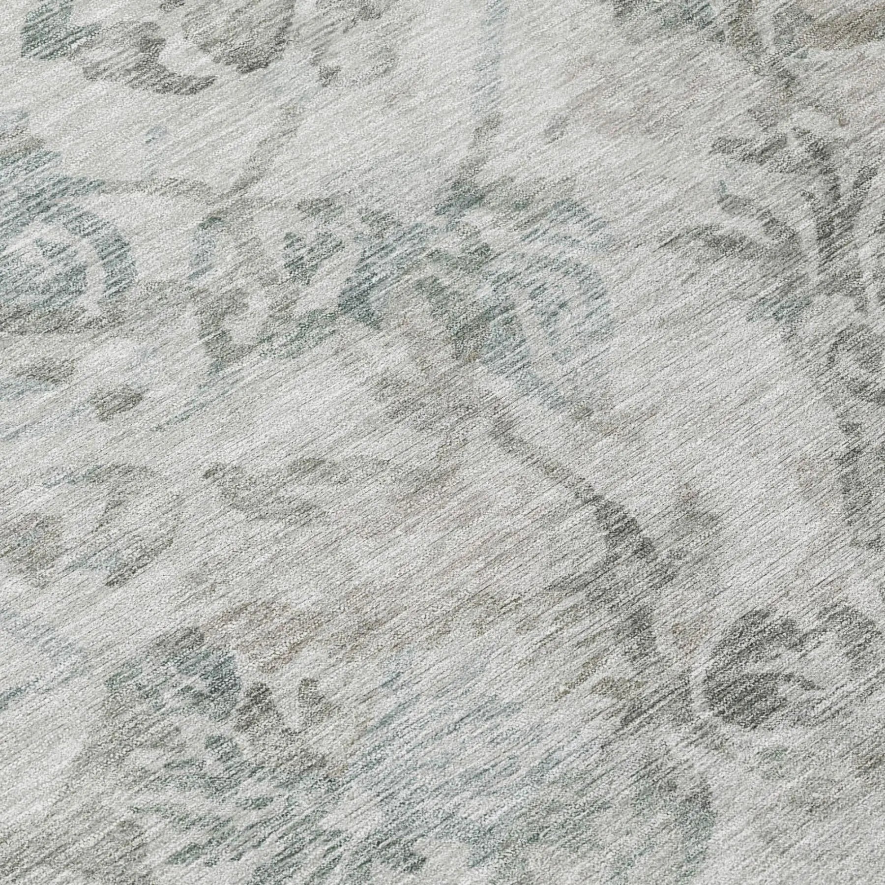8' X 10' Taupe And Brown Floral Washable Indoor Outdoor Area Rug Homeroots Outdoor