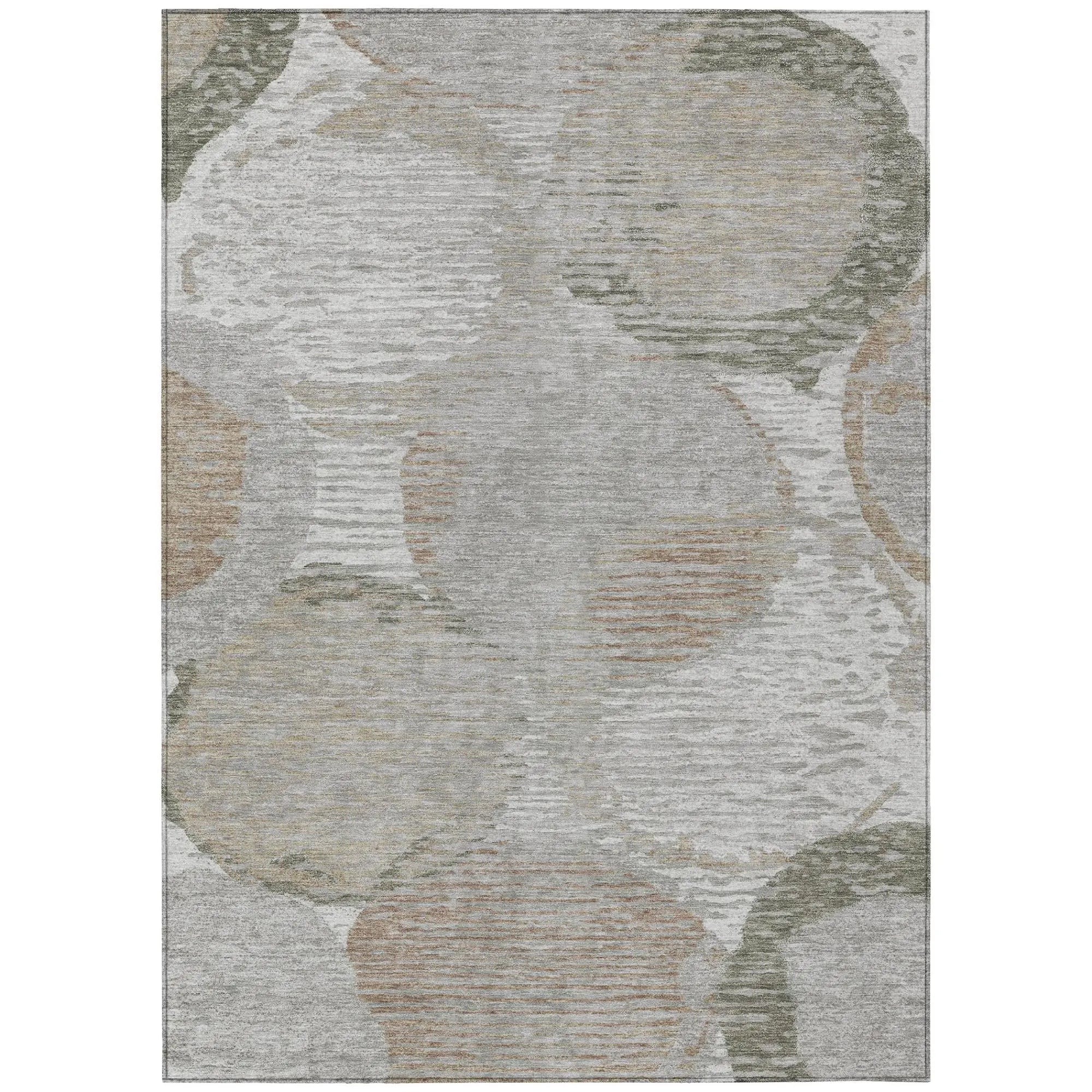 8' X 10' Taupe And Brown Geometric Washable Indoor Outdoor Area Rug Homeroots Outdoor