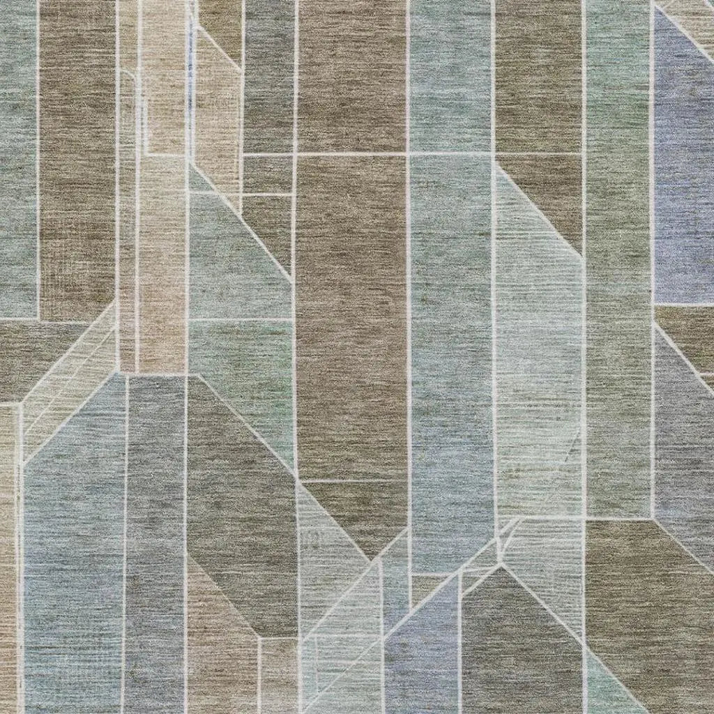 8' X 10' Taupe And Brown Geometric Washable Indoor Outdoor Area Rug Homeroots Outdoor