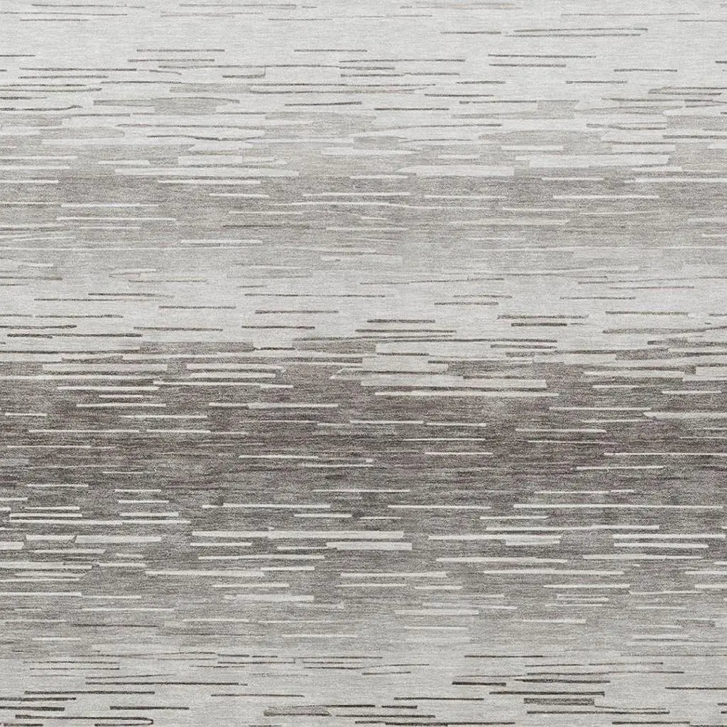 8' X 10' Taupe And Brown Striped Washable Indoor Outdoor Area Rug Homeroots Outdoor