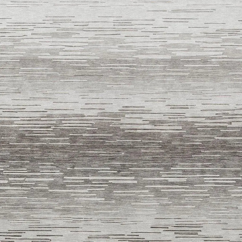 8' X 10' Taupe And Brown Striped Washable Indoor Outdoor Area Rug Homeroots Outdoor