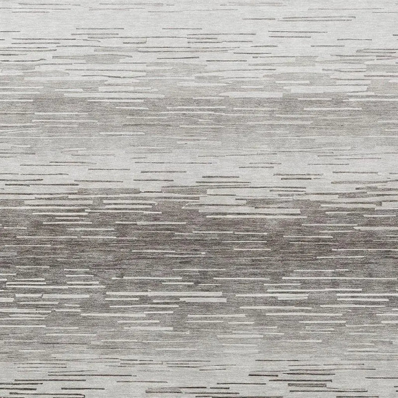 8' X 10' Taupe And Brown Striped Washable Indoor Outdoor Area Rug Homeroots Outdoor