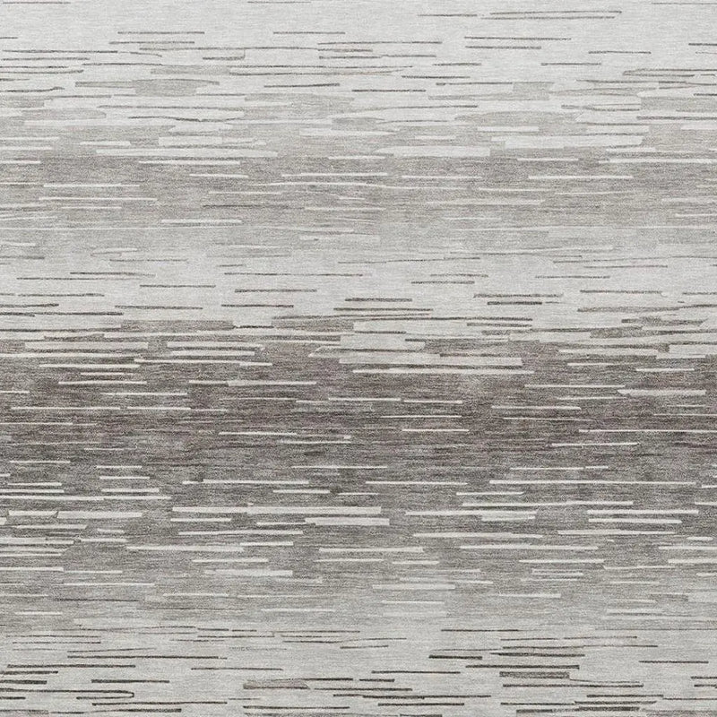 8' X 10' Taupe And Brown Striped Washable Indoor Outdoor Area Rug Homeroots Outdoor
