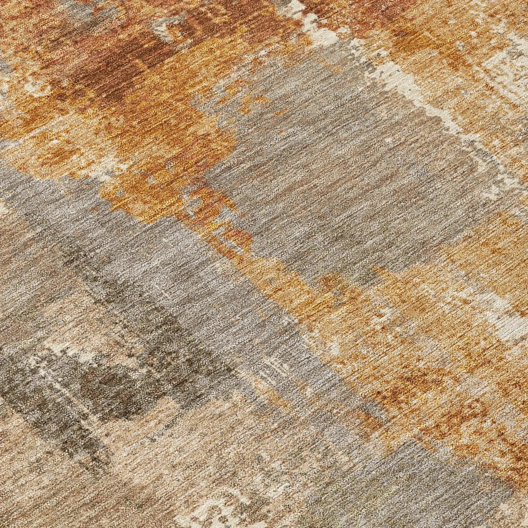 8' X 10' Taupe And Gray Abstract Washable Indoor Outdoor Area Rug Homeroots Outdoor