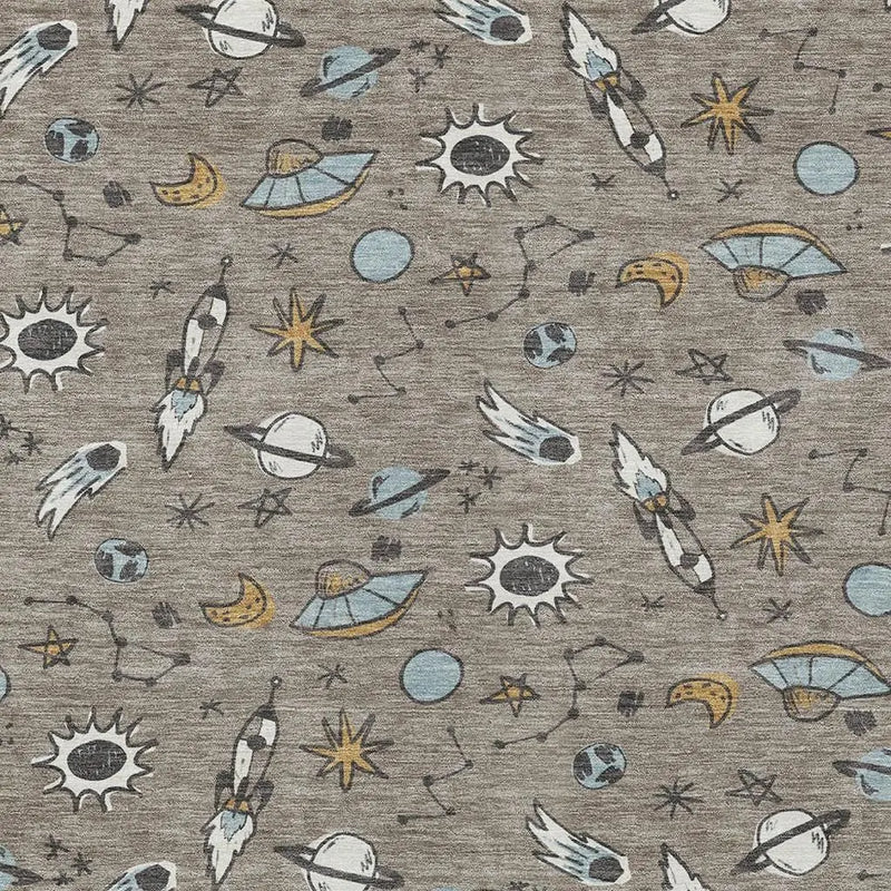 8' X 10' Taupe And Gray Animal Print Washable Indoor Outdoor Area Rug Homeroots Outdoor