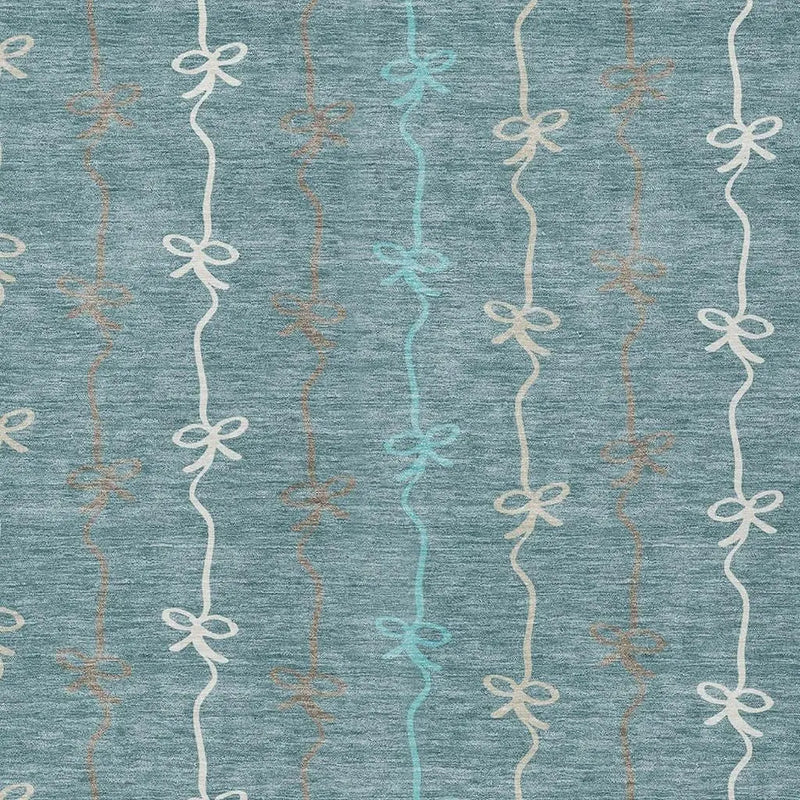 8' X 10' Teal Blue And Aqua Southwestern Washable Indoor Outdoor Area Rug Homeroots Outdoor