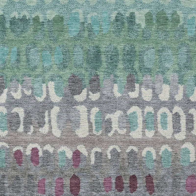 8' X 10' Teal Blue And Gray Geometric Washable Indoor Outdoor Area Rug Homeroots Outdoor