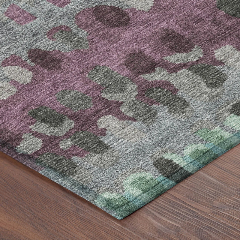 8' X 10' Teal Blue And Gray Geometric Washable Indoor Outdoor Area Rug Homeroots Outdoor
