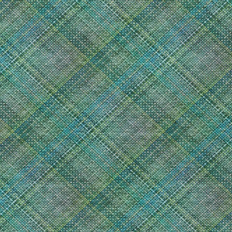 8' X 10' Teal Blue And Green Plaid Washable Indoor Outdoor Area Rug Homeroots Outdoor