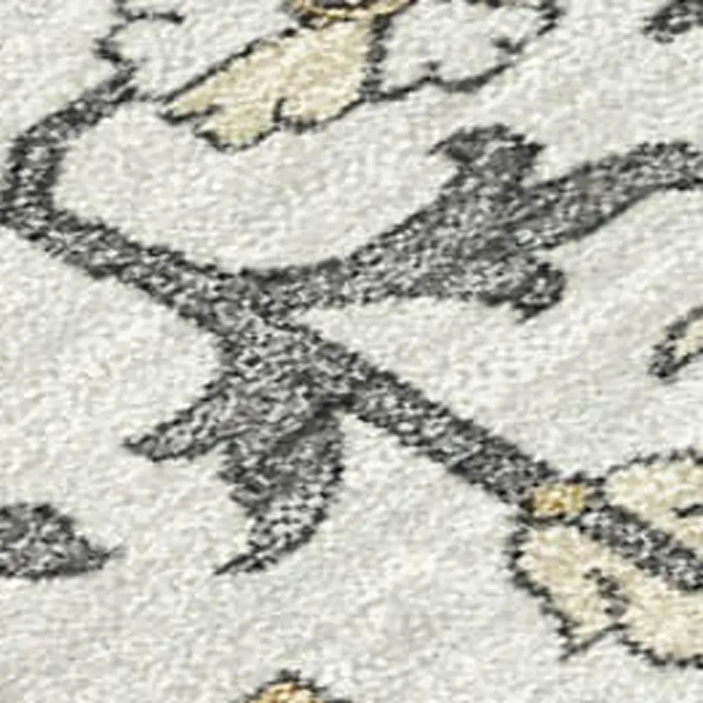 8' X 10' Teal Blue And Ivory Floral Medallion Washable Indoor Outdoor Area Rug Homeroots Outdoor