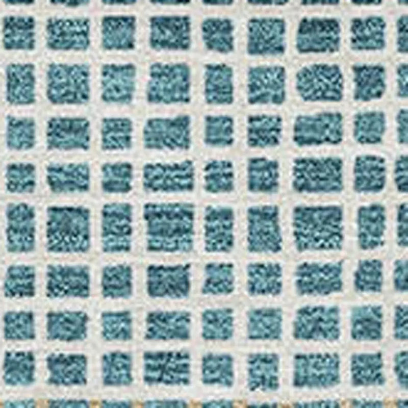 8' X 10' Teal Blue And Ivory Striped Washable Indoor Outdoor Area Rug Homeroots Outdoor