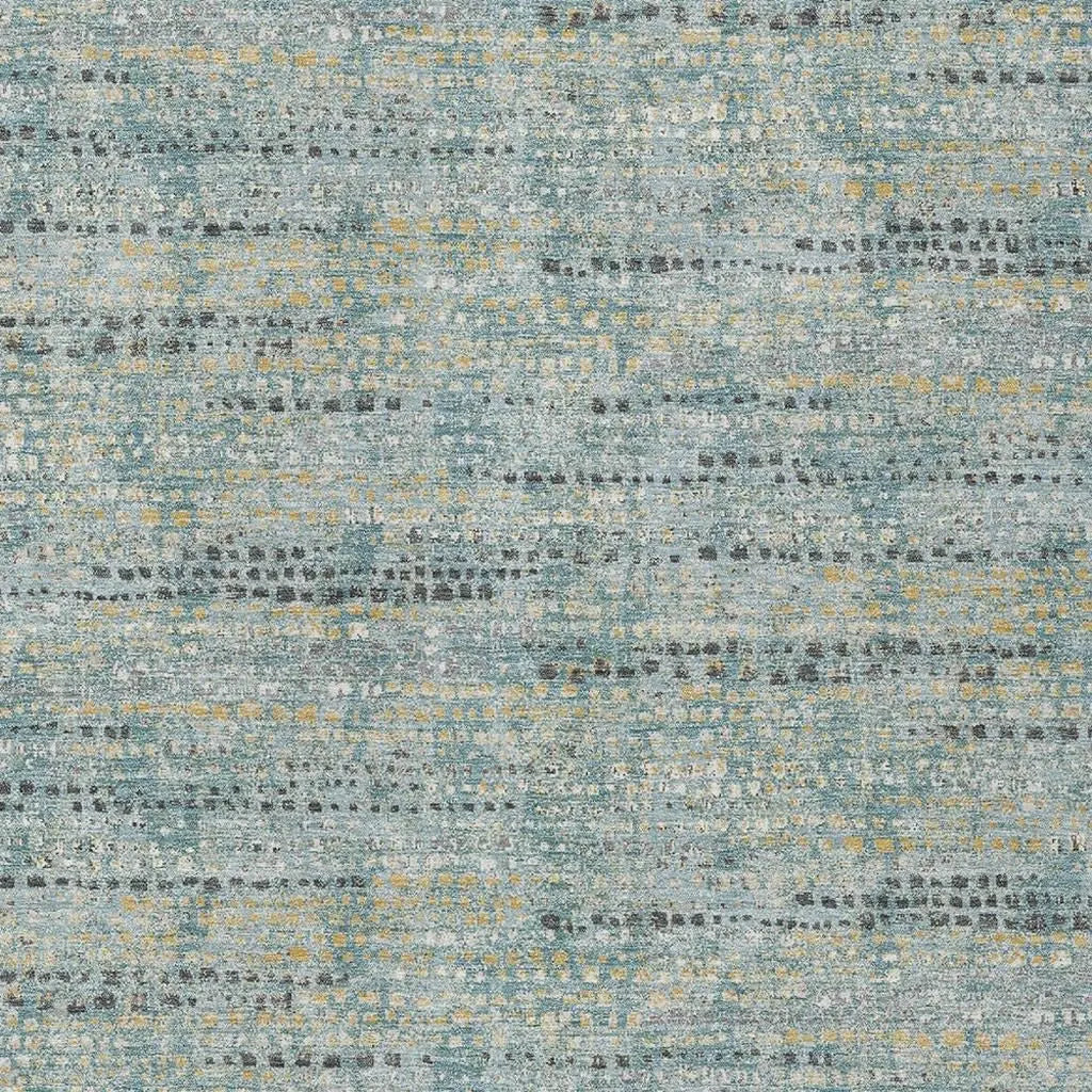 8' X 10' Teal Blue And Pewter Abstract Washable Indoor Outdoor Area Rug Homeroots Outdoor
