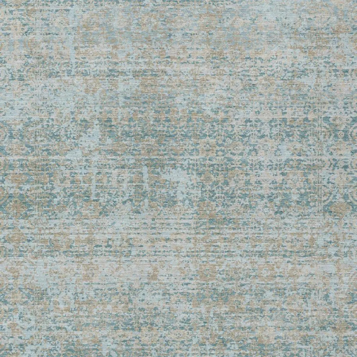 8' X 10' Teal Blue And Silver Abstract Washable Indoor Outdoor Area Rug Homeroots Outdoor
