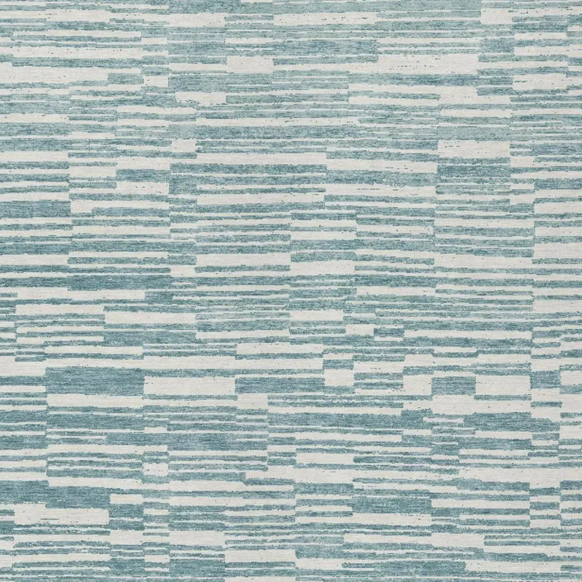 8' X 10' Teal Blue And Silver Striped Washable Indoor Outdoor Area Rug Homeroots Outdoor