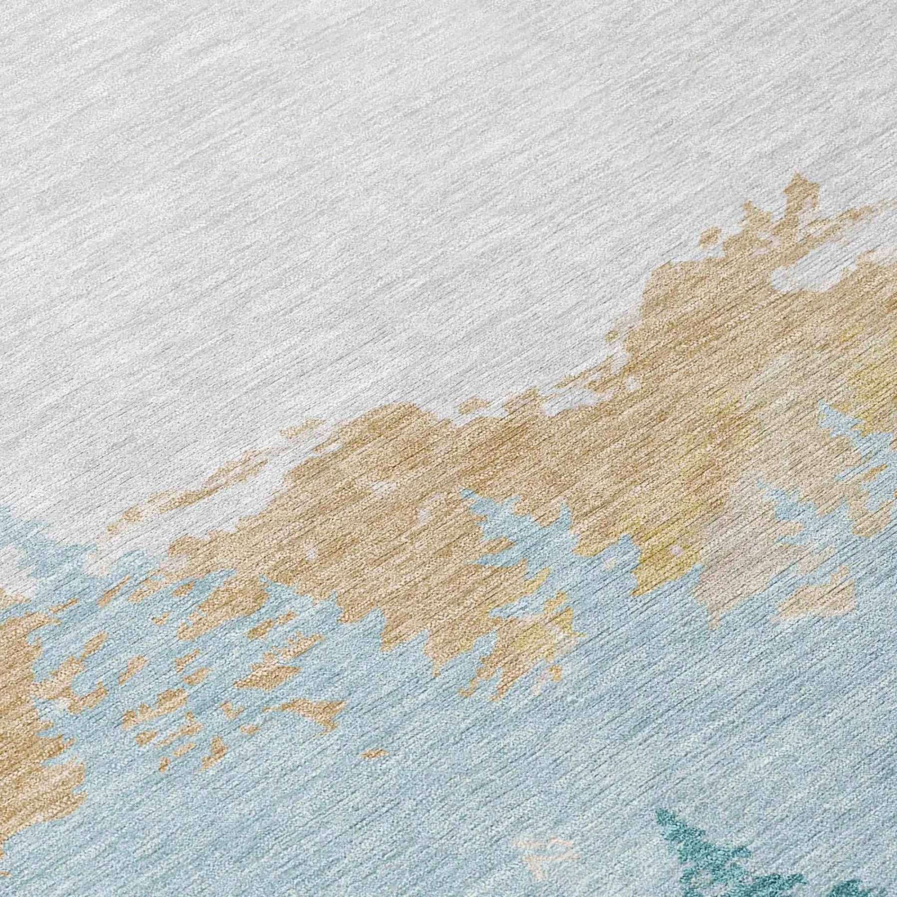 8' X 10' Teal Blue And Turquoise Floral Washable Indoor Outdoor Area Rug Homeroots Outdoor