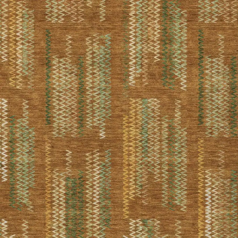8' X 10' Terra Cotta And Brown Abstract Washable Indoor Outdoor Area Rug Homeroots Outdoor