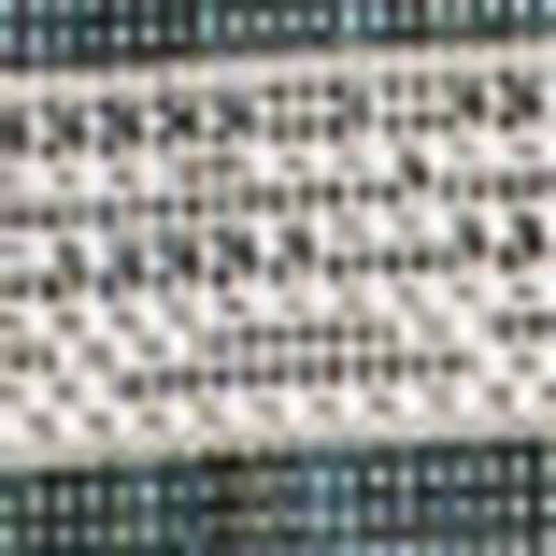 8' X 10' Turquoise And Cream Indoor Outdoor Area Rug - GreatEagleInc