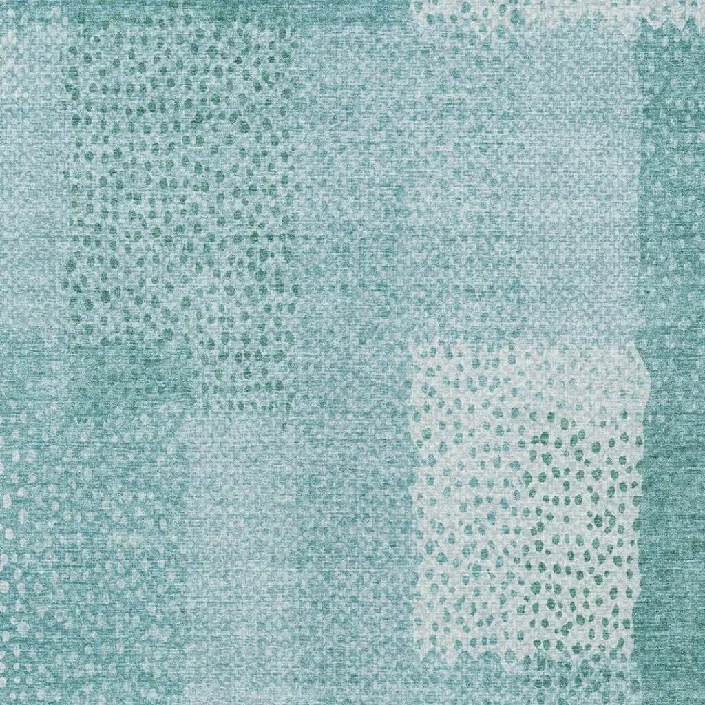8' X 10' Turquoise And Teal Blue Abstract Washable Indoor Outdoor Area Rug Homeroots Outdoor