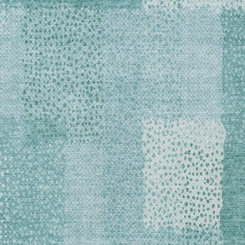 8' X 10' Turquoise And Teal Blue Abstract Washable Indoor Outdoor Area Rug Homeroots Outdoor