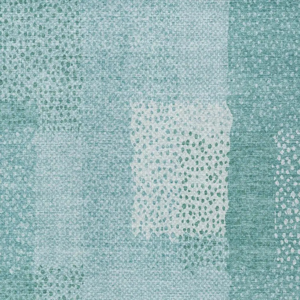 8' X 10' Turquoise And Teal Blue Abstract Washable Indoor Outdoor Area Rug Homeroots Outdoor