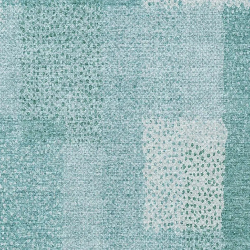 8' X 10' Turquoise And Teal Blue Abstract Washable Indoor Outdoor Area Rug Homeroots Outdoor