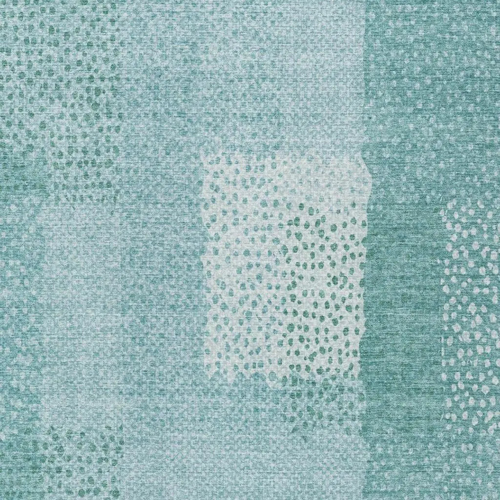 8' X 10' Turquoise And Teal Blue Abstract Washable Indoor Outdoor Area Rug Homeroots Outdoor