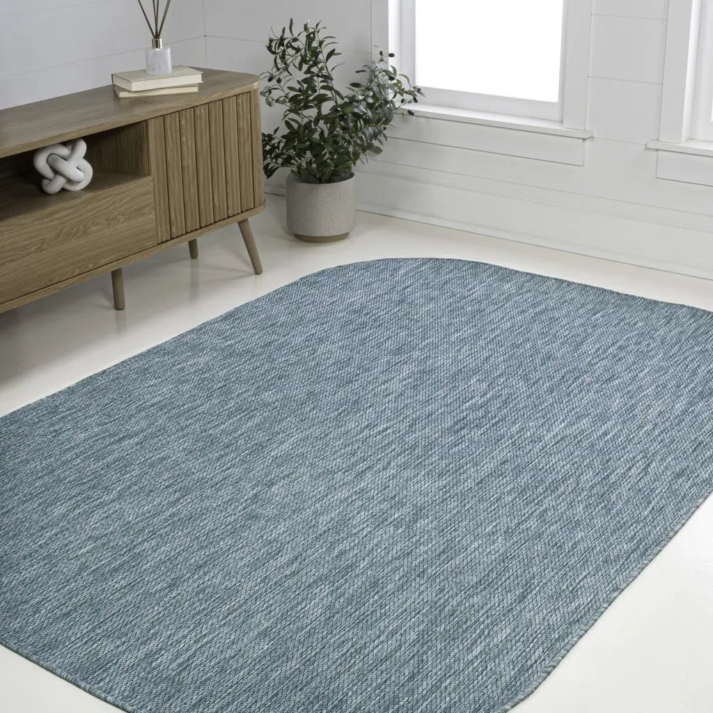 8' X 10' Turquoise Indoor Outdoor Area Rug Homeroots Outdoor
