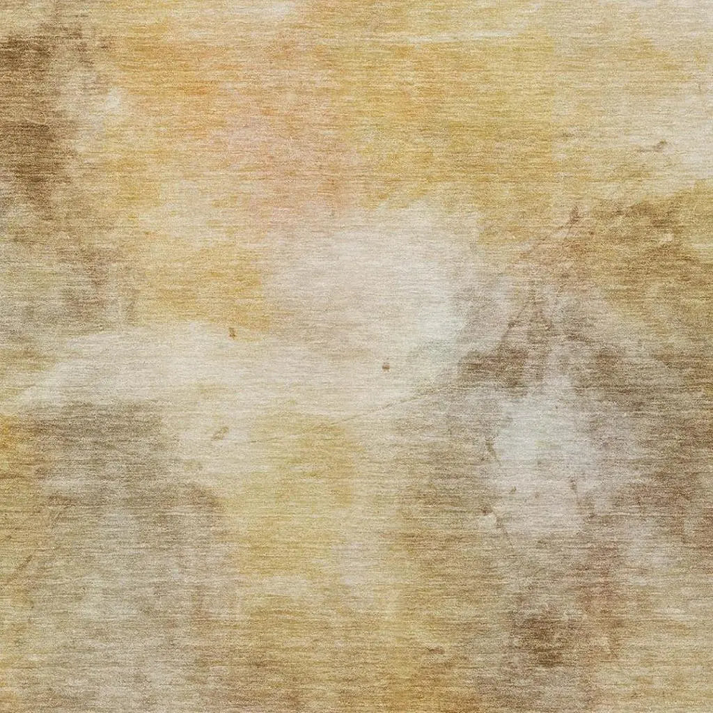 8' X 10' Wheat And Gold Abstract Washable Indoor Outdoor Area Rug Homeroots Outdoor