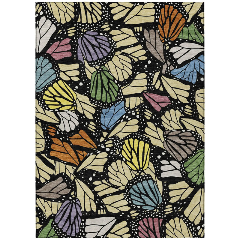 8' X 10' Wheat And Gold Animal Print Washable Indoor Outdoor Area Rug Homeroots Outdoor