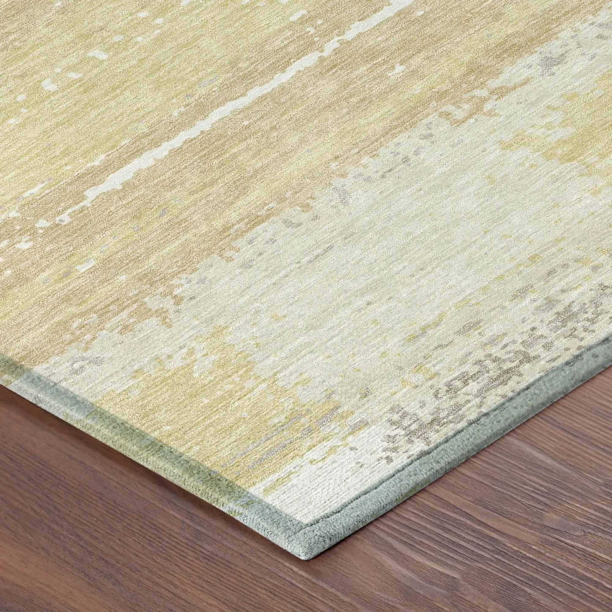 8' X 10' Wheat And Gold Geometric Washable Indoor Outdoor Area Rug Homeroots Outdoor