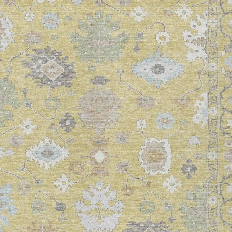 8' X 10' Wheat And Ivory Oriental Washable Indoor Outdoor Area Rug Homeroots Outdoor