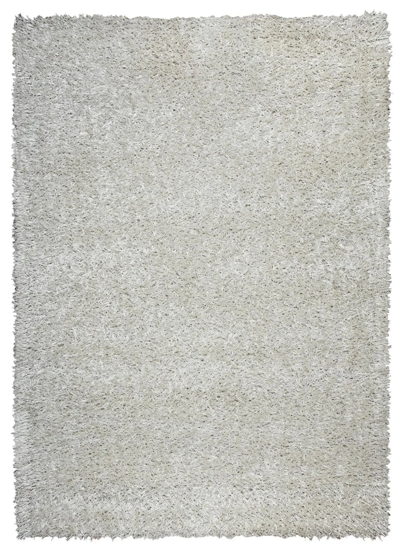 8' X 10' White And Natural Shag Hand Tufted Area Rug Homeroots Home Decor