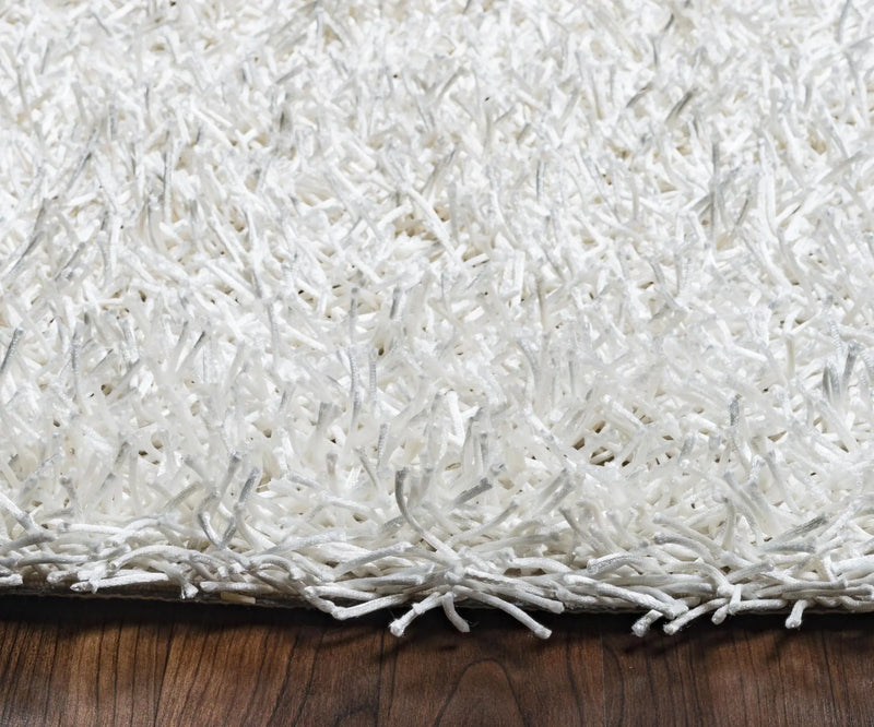8' X 10' White And Natural Shag Hand Tufted Area Rug Homeroots Home Decor