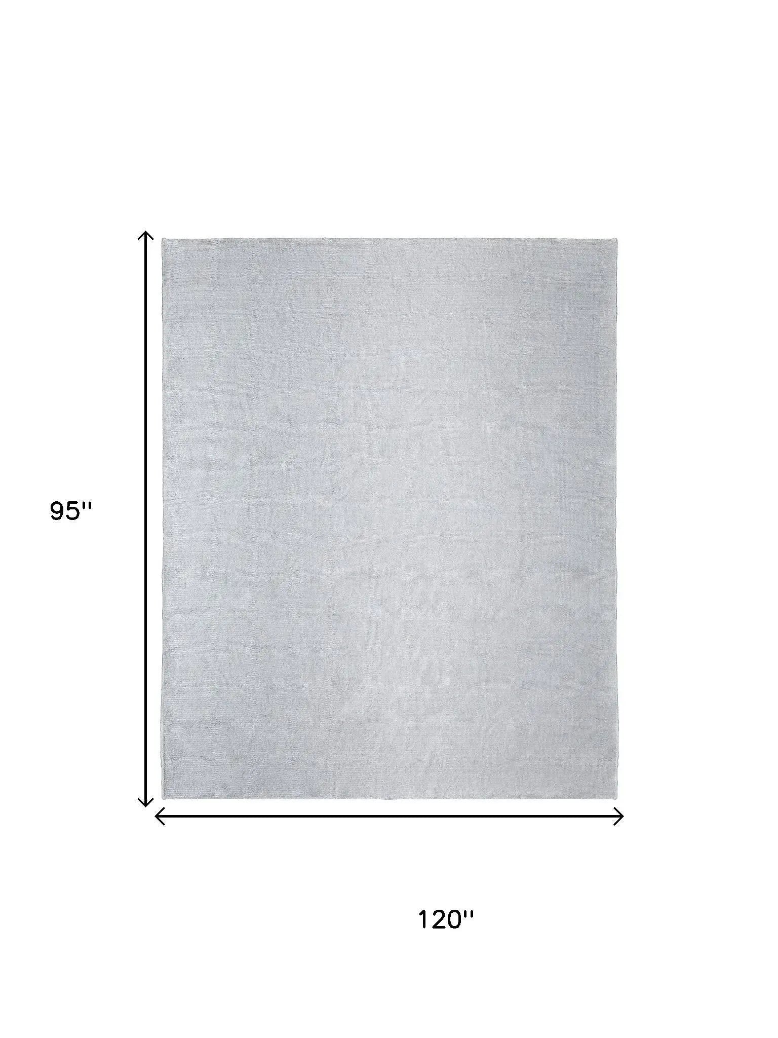8' X 10' White Handmade Indoor Outdoor Area Rug Homeroots Outdoor