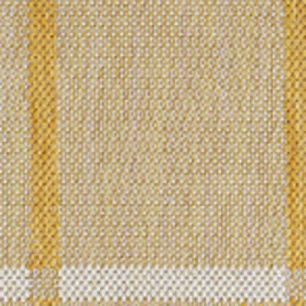 8' X 10' Yellow And Cream Gingham Indoor Outdoor Area Rug Homeroots Outdoor
