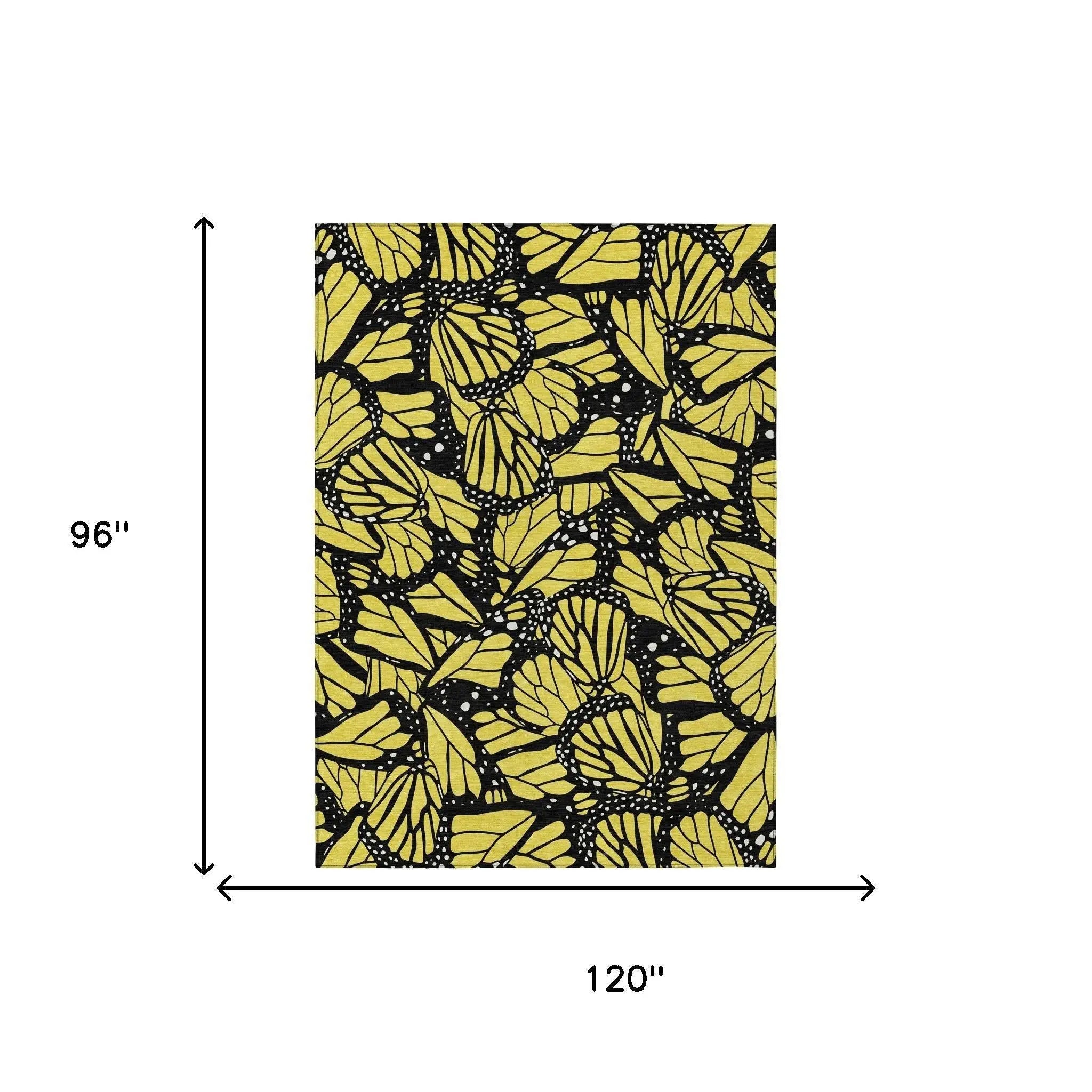 8' X 10' Yellow And Gold Animal Print Washable Indoor Outdoor Area Rug Homeroots Outdoor