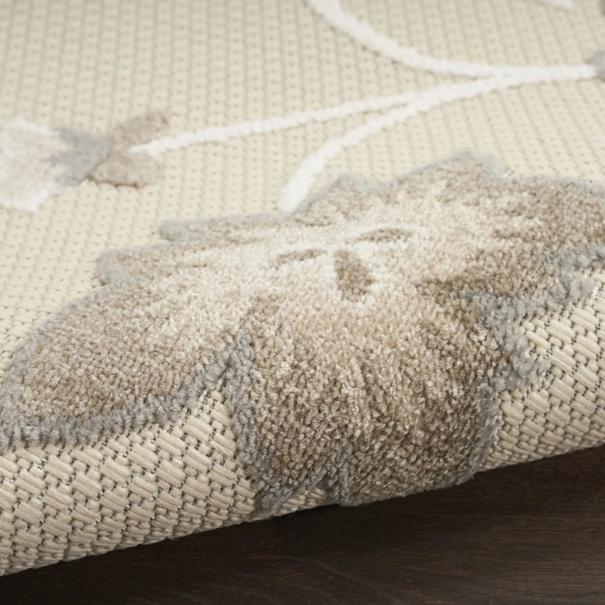 8' X 11' Beige Floral Non Skid Indoor Outdoor Area Rug Homeroots Outdoor