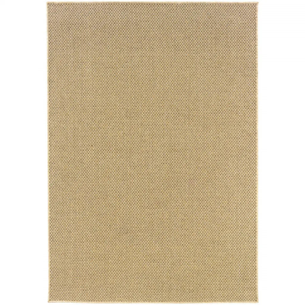8' X 11' Beige Indoor Outdoor Area Rug Homeroots Outdoor