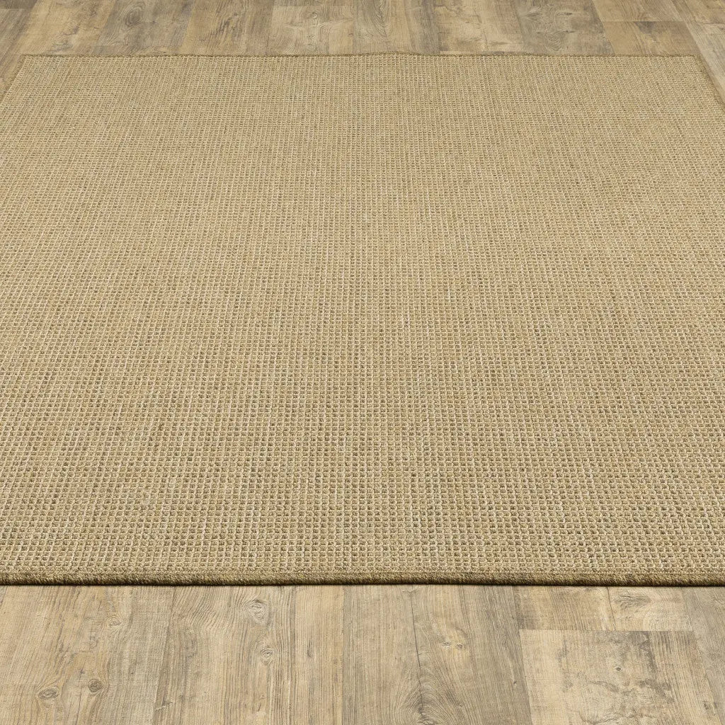 8' X 11' Beige Stain Resistant Indoor Outdoor Area Rug Homeroots Outdoor