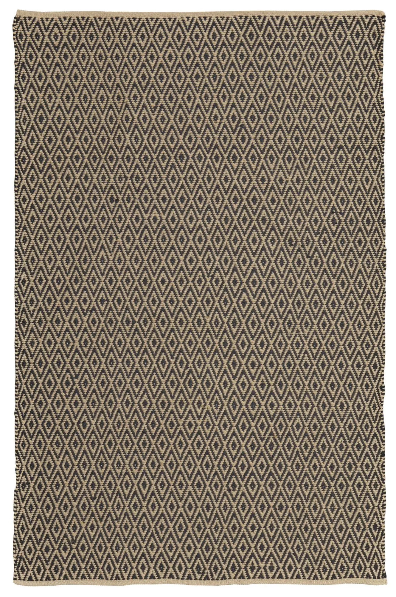 8' X 11' Black And Tan Geometric Hand Woven Area Rug Homeroots Home Decor