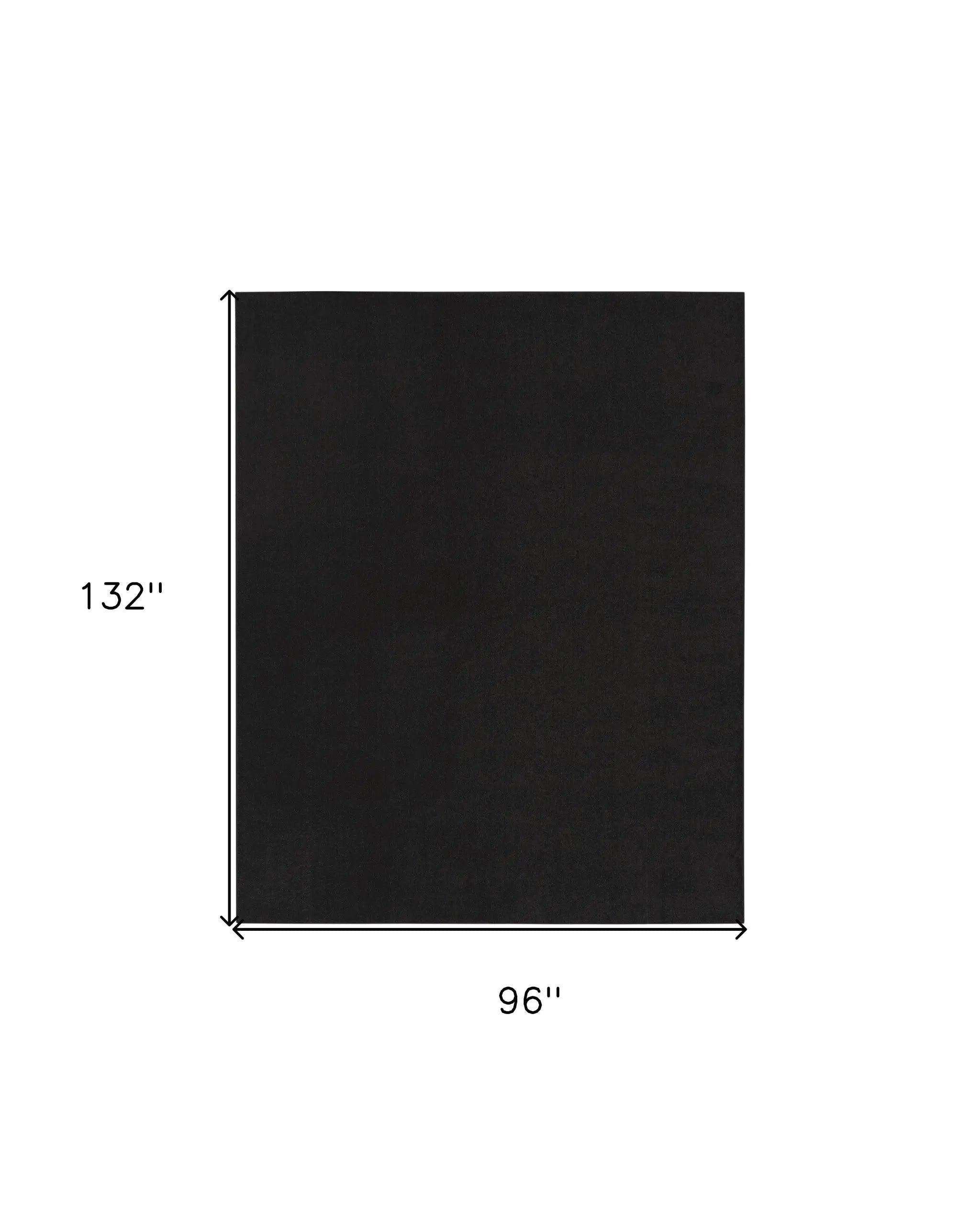 8' X 11' Black Indoor Outdoor Area Rug Homeroots Outdoor